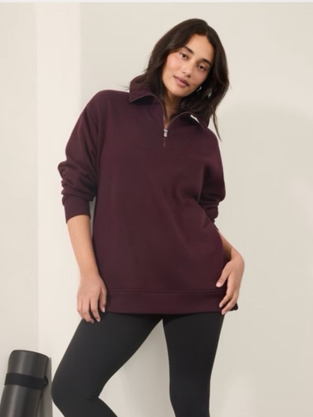 Athleta Cozy Karma 1/2 Zip Sweatshirt Womens Size Medium NWT